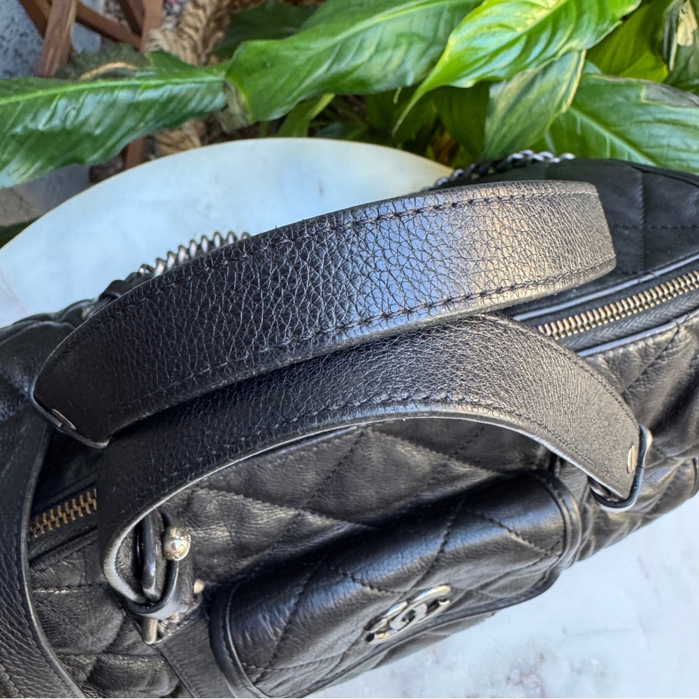 Chanel Calfskin Quilted Casual Riviera Bowling Bag - Picture 6 of 16